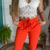 TOP "CALANDRIA" GUIPUR. BORDO - Imagen 4