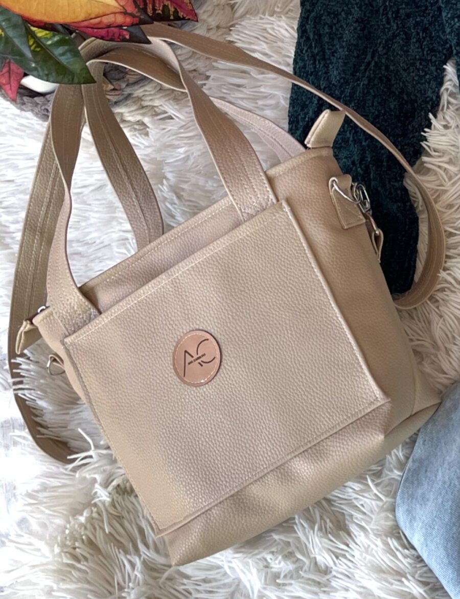 Cartera bandolera Tote nude - Imagen 4